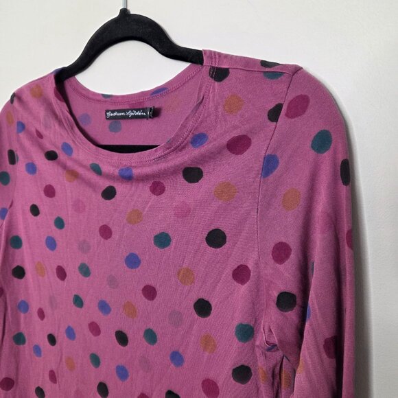 GUDRUN SJODEN Polka Dot Long Sleeve Top - Picture 2 of 5